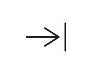 Black line icon on white background