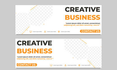 creative business horizontal banner template
