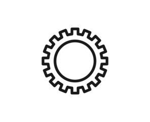 Gear flat icon. Single high quality outline symbol for web design or mobile app.  Gear thin line signs for design logo, visit card, etc. Outline pictogram EPS10