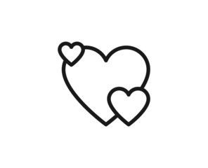 Heart line icon. Vector symbol in trendy flat style on white background. Love sing for design.