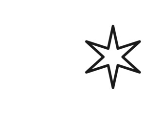 Obraz premium Black line icon on white background