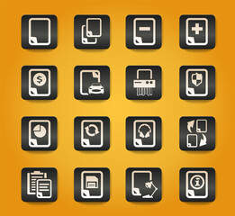 Documents icons set