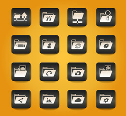 folders icon set