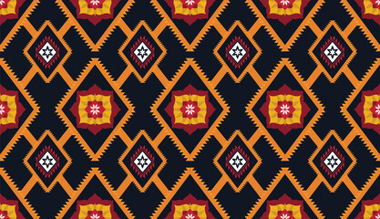 Geometric ethnic oriental ikat pattern traditional Design for background,fabric,wrapping,clothing,wallpaper,Batik,carpet,embroidery style.	
