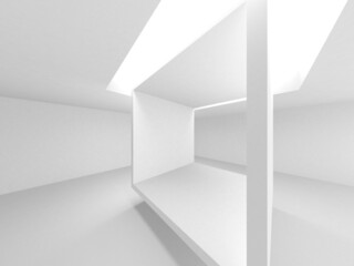 Fototapeta premium White Modern Background. Abstract Building Concept