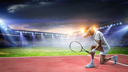 Professional tennis player . Mixed media