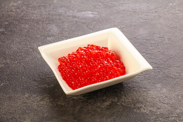 Luxury delicous red salmon caviar