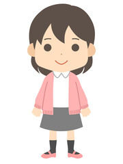 笑顔の女性のイラスト