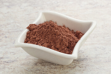 Natural organic cocoa powder for culinary