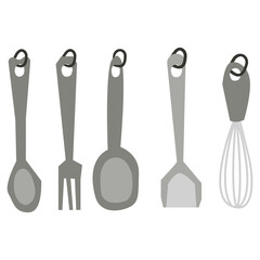 Utensils vector illustration in flat color design