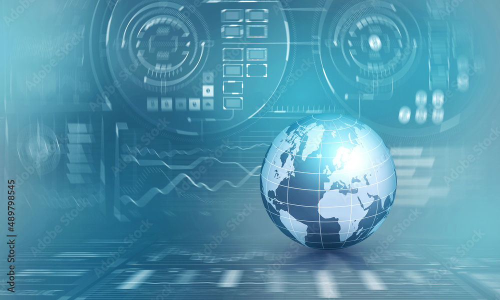 Poster global communication and technology image