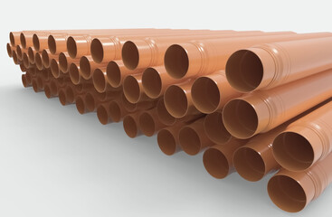plastic cylinder pipe background texture 3d illustration rendering