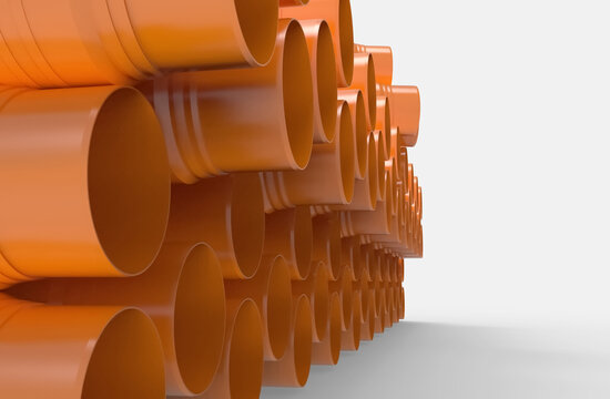 plastic cylinder pipe background texture 3d illustration rendering