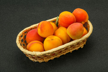 Fresh ripe sweet few apricots