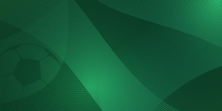 Football background in green halftones. Waves. Vector background