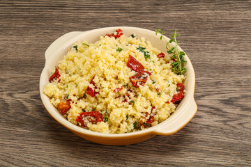 Vegetarian uisine - couscous with vegetables