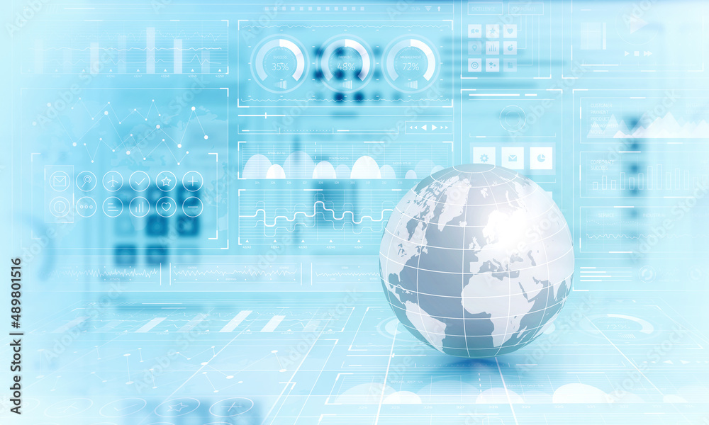 Poster global communication and technology image