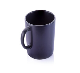 black coffee cup isolated on a white background