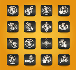 globes icon set