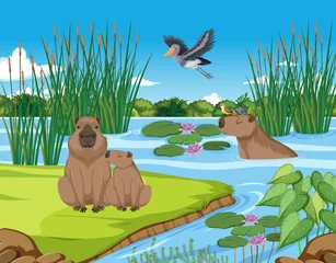 Many animal next to river © blueringmedia