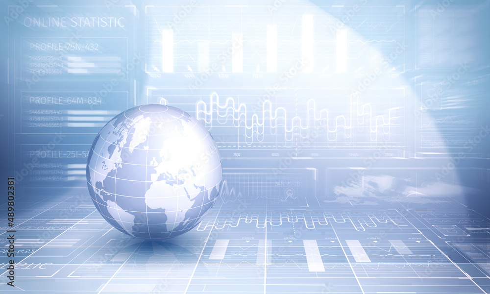 Poster global communication and technology image