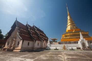 Fototapeta premium Wat Phrathat Chae Haeng Temple in Nan Province, Northern Thailand