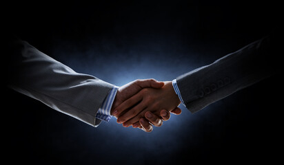 Partnership concept. Image of handshake