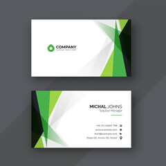 Modern green business card design template