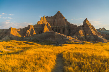 beautiful landscapes in Badlands national park,South dakota,usa.