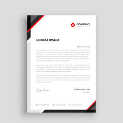 Abstract Corporate Business Style Letterhead Design Vector Template For Your Project. Simple And Clean Print Ready Design