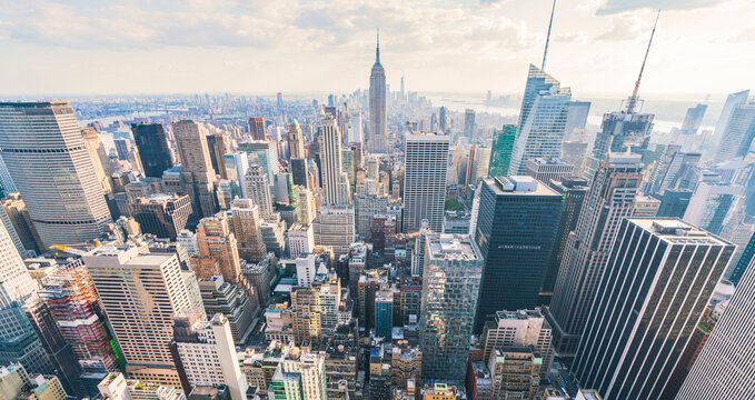  new york  overlook at  sunset,ny,usa.