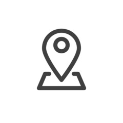 Pin location line icon