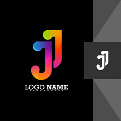 Letter J logo icon design template. Letter J,JJ creative fonts monogram icon symbol. Creative design logo colorful