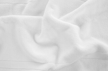 White crumpled towel close-up