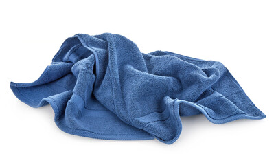 Blue crumpled towel