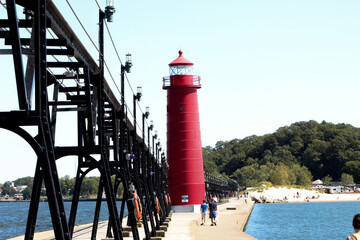 lighthouse in the port