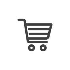 Shopping cart line icon