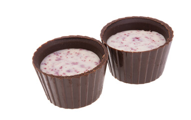 chocolate candies isolated