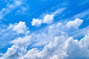 青空と雲の爽やかな風景 - obrazy, fototapety, plakaty