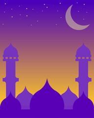 islamic mosque in the night