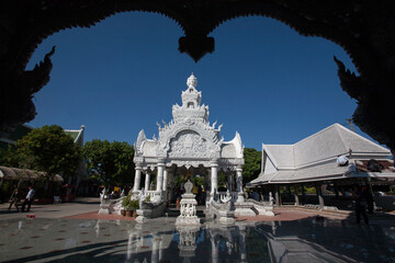 City Pillar Shrine in Wat Ming Mueang Temple of Nan Province, Thailand