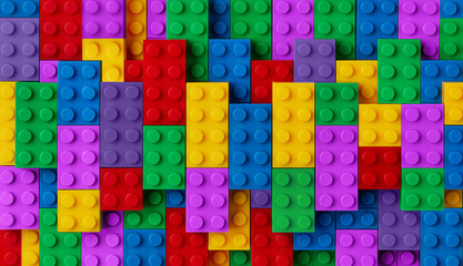 Colorful bricks background