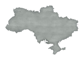 ウクライナの地図・グレー
