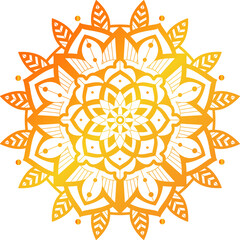 Vintage mandala with thin lines