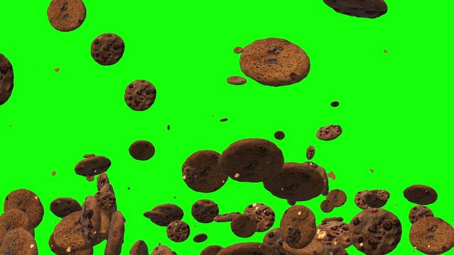 chocolate chip cookies loop animation