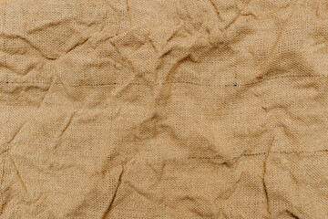 Burlap. Beige background, fabric texture.