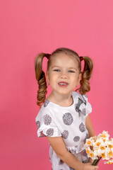 a beautiful girl in an elegant dress  at the spring festival on a monochrome background