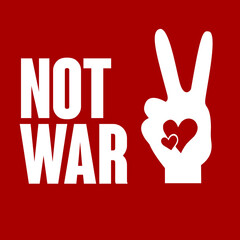 not war peace heart love symbol