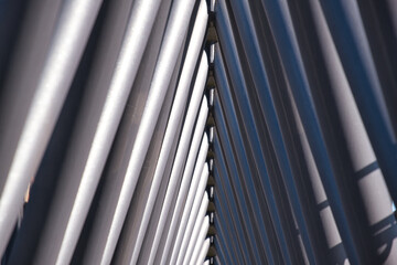 Stahlkonstruktion an einer Brücke