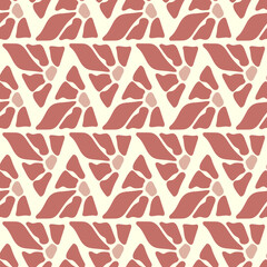 Mid century modern bohemian organic flower seamless pattern. Retro scandinavian style. Perfect for fabric design, packaging and branding projects, art prints, wallpaper and wrapping paper.